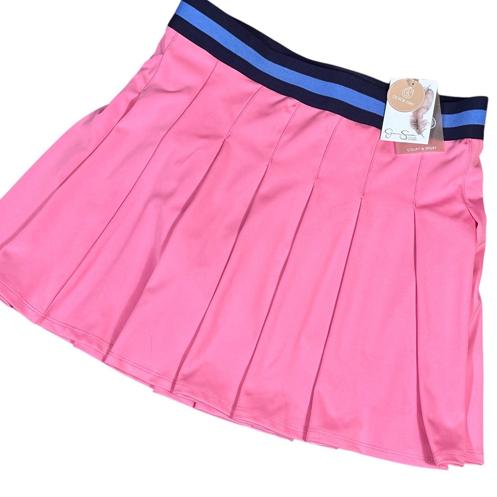 Jessica Simpson Skort NWT Womens Large Pink Pleated Tennis Court & Sport Skirt